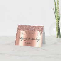 Rose Gold Drips Birthday