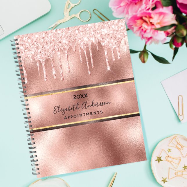 Rose gold drips name 2027 planner (Creator Uploaded)