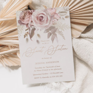 Rose Gold, Dusty Rose & Blush Floral Sweet 16