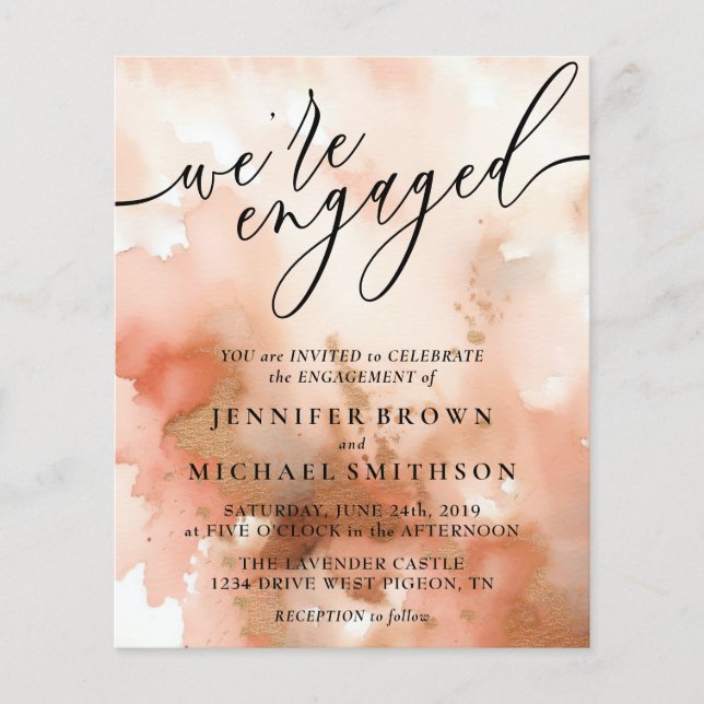 Rose Gold Earthtone Watercolor Flyer (Front)
