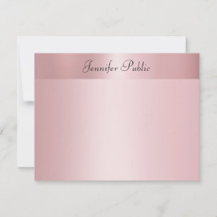 Rose Gold Elegant Hand Script Name Text Template