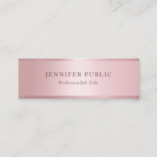 Rose Gold Elegant Modern Professional Template Mini Business Card