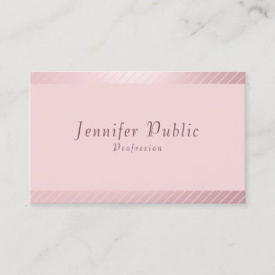 Rose Gold Elegant Modern Trendy Simple Template Business Card
