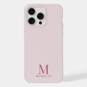 Rose Gold Elegant Monogram Modern Custom Template iPhone 15 Pro Max Case