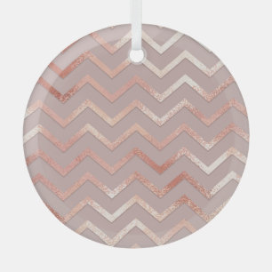 Rose gold: elegant vintage pattern. glass tree decoration