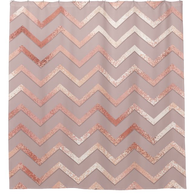 Rose gold: elegant vintage pattern. shower curtain (Front)