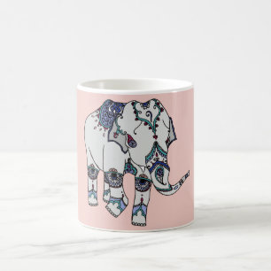 Rose Gold Embellished Elephant Mug