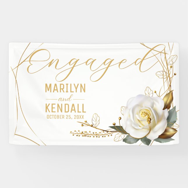 Rose Gold Engagement  Banner (Horizontal)