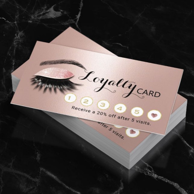 Rose Gold Eyelash Salon Makeup Artist Loyalty (Creator Uploaded)