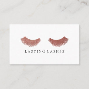 Rose Gold Eyelashes Beauty Sass Business Card