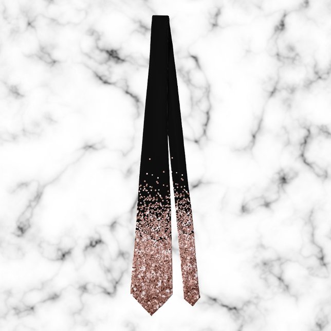 Rose Gold Fading Waterfall Ombre Glitter look Tie (Creator Uploaded)