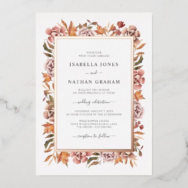 Rose Gold Fall Wedding (Front)