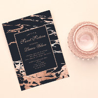 Rose Gold Faux Foil Marble Sweet Sixteen