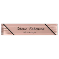 Rose Gold Faux Foil Stripped Girly