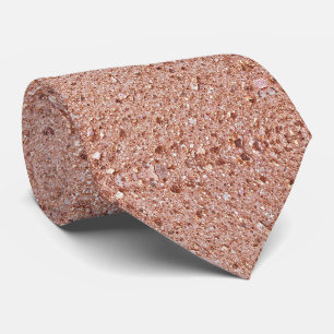 Rose Gold Faux Glitter + Silk Luxury Gentleman's Tie