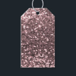 Rose Gold Faux Glitter Sparkles Gift Tags<br><div class="desc">Glamourous large rose gold faux glitter.
PLEASE NOTE:  These are flat printed graphics - no raised parts.</div>