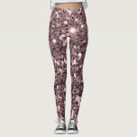 Rose Gold Faux Glitter Sparkles Leggings<br><div class="desc">Glamourous large rose gold faux glitter.
PLEASE NOTE:  These are flat printed graphics - no raised parts.</div>