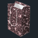 Rose Gold Faux Glitter Sparkles Medium Gift Bag<br><div class="desc">Glamourous large rose gold faux glitter.
PLEASE NOTE:  These are flat printed graphics - no raised parts.</div>