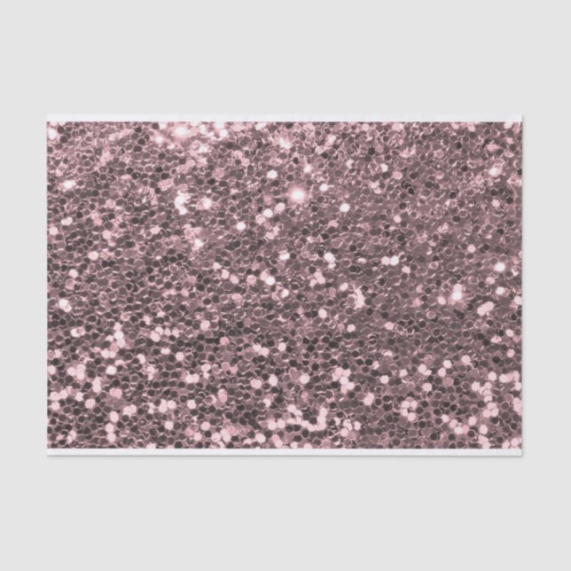 Rose Gold Faux Glitter Sparkles Tissue Paper (Front)