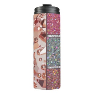 Rose Gold   Faux Glitter Thermal Tumbler
