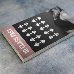Rose Gold Fitness Trainer 10 Class Pass Loyalty Card