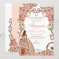Rose Gold Flora Country Western Charro Quinceañera