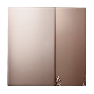 Rose gold flora detail Ceramic Tile