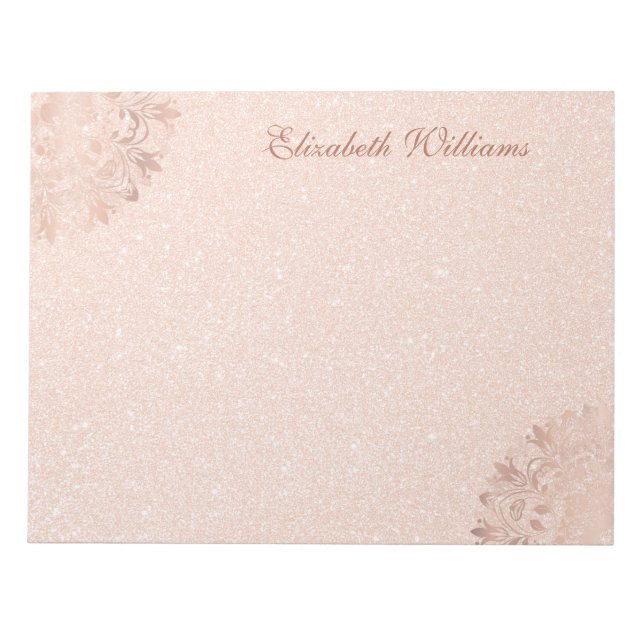 Rose Gold Floral Mandala Post-it Notes (Front)