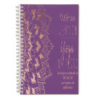 Rose gold floral mandala purple yoga instructor