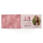 Rose Gold Floral & Photo Quinceañera Personalised