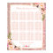 Rose Gold Floral Wedding Seating Plan Chart