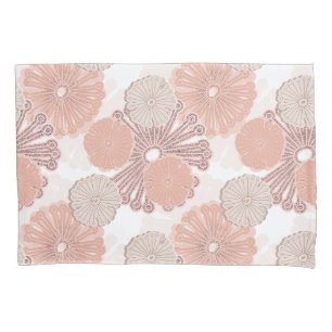 Rose Gold Flower Pattern Pillowcase