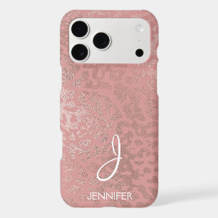 Rose Gold Foil Animal Pattern Monogram