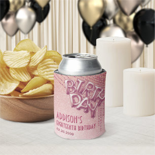Rose Gold Foil Balloons Birthday Can Cooler