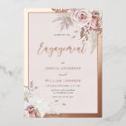 Rose Gold Foil Blush Floral Engagement Party