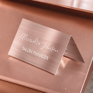 Rose Gold Foil   Blush Pink Foil Modern Business Card