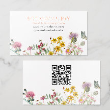 Rose Gold Foil Botanical Wildflowers Floist