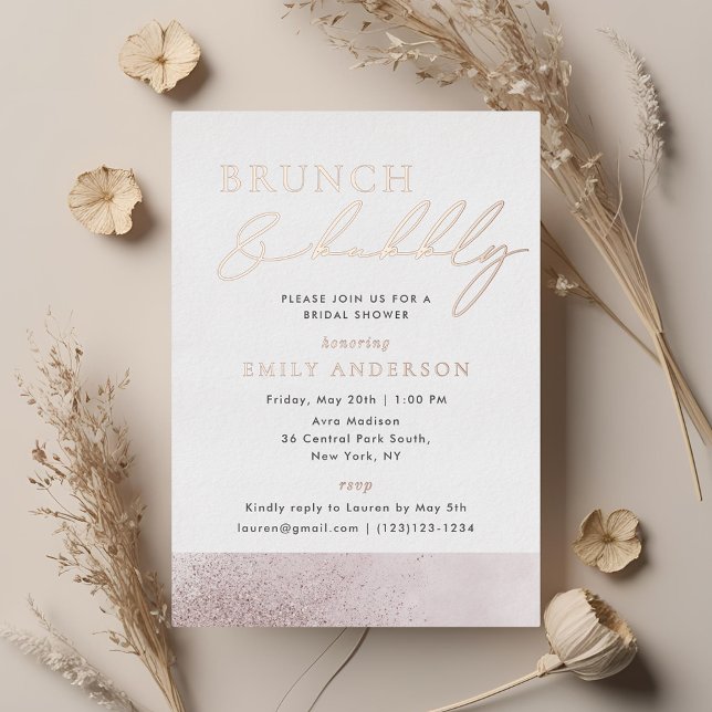 Rose Gold Foil Bridal Brunch and Bubbly (Creator Uploaded)