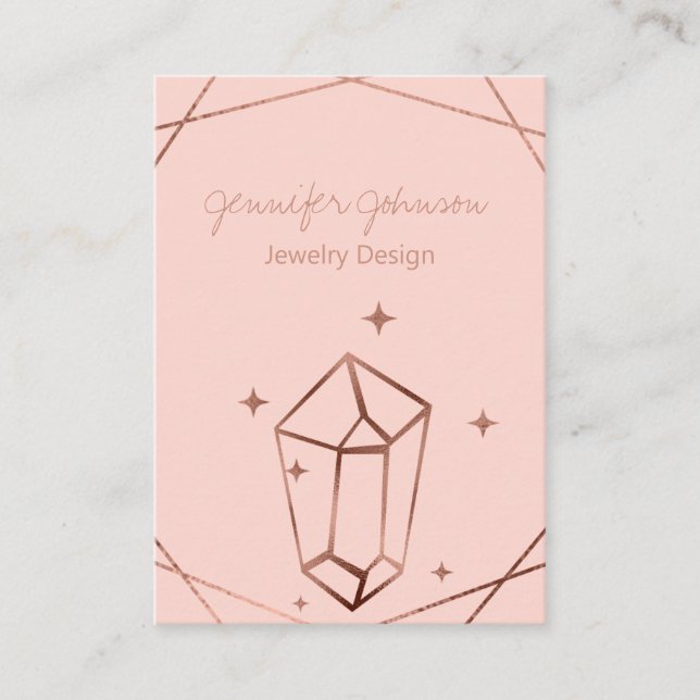 Rose Gold Foil Business Card (Front)