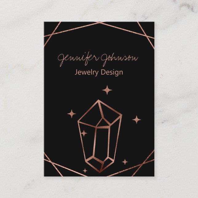 Rose Gold Foil Business Card (Front)