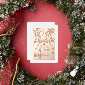 Rose Gold Foil Cats Tree Christmas Holiday