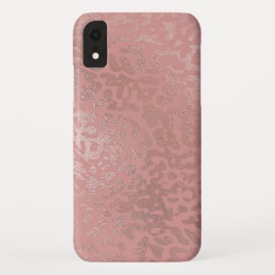 Rose Gold Foil Cheetah Animal Pattern Case-Mate iPhone Case