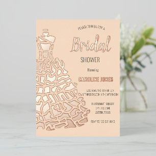 Rose Gold Foil Elegant Dress Bridal Shower