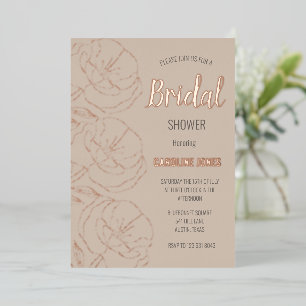 Rose Gold Foil Floral Elegant Bridal Shower