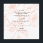 Rose Gold Foil Floral Wedding Menu Card<br><div class="desc">Beautiful menu cards to compliment your table settings at your wedding or next dinner party. Add your custom wording to this design by using the "Edit this design template" boxes on the right hand side of the item, or click the blue "Customise it" button to arrange the text, change the...</div>