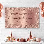 Rose Gold Foil Glitter 40th Birthday Script Banner<br><div class="desc">Celebrate a fabulous 40th birthday with this Rose Gold Foil Glitter 40th Birthday Script Banner. Featuring stylish script in shimmering rose gold foil,  this banner adds an elegant touch of sparkle to any celebration. Perfect for a milestone birthday party,  it sets the tone for a chic and memorable event.</div>