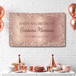 Rose Gold Foil Glitter 80th Birthday Script Banner<br><div class="desc">Celebrate in style with this Rose Gold Foil Glitter 80th Birthday Script Banner. Featuring elegant rose gold foil accents and a sparkling glitter finish, this banner adds a touch of glamour and sophistication to any 80th birthday party. Its chic script design makes it perfect for a milestone birthday celebration, making...</div>