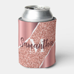 Rose Gold Foil Glitter Can Cooler
