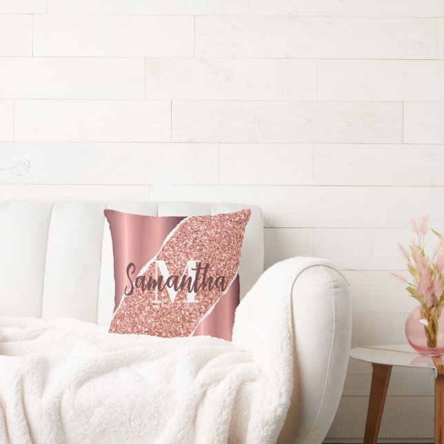 Rose Gold Foil Glitter Cushion (Couch)