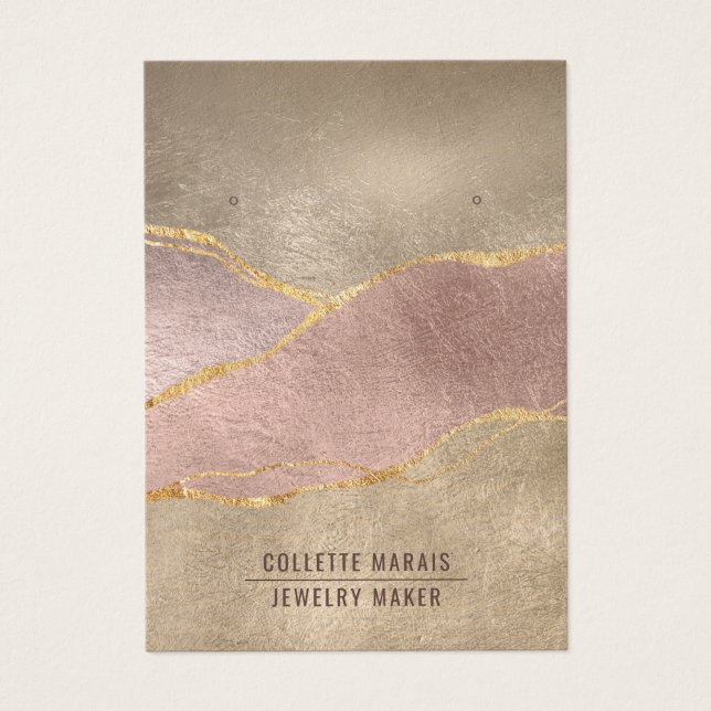 Rose Gold Foil Glitter Earring Jewellery Display (Front)